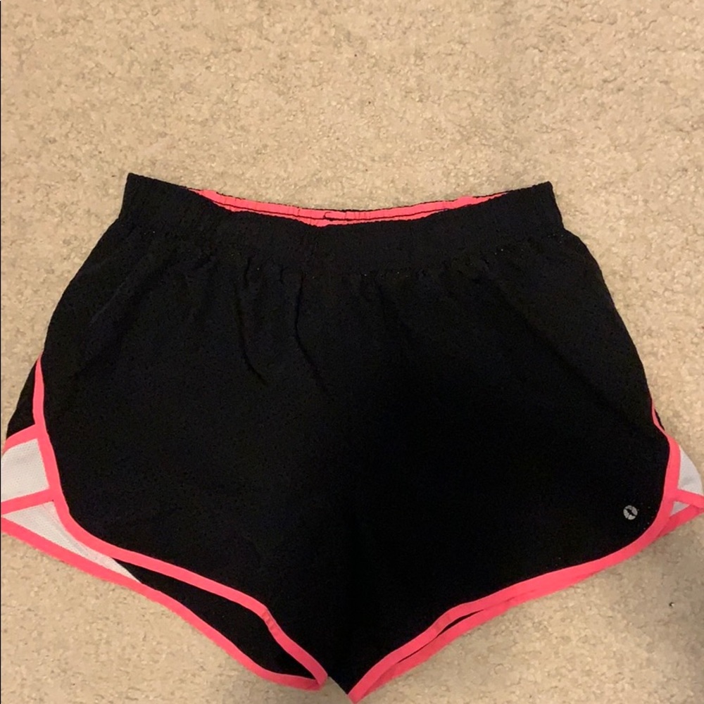 Pink and Black Xersion Athletic Shorts